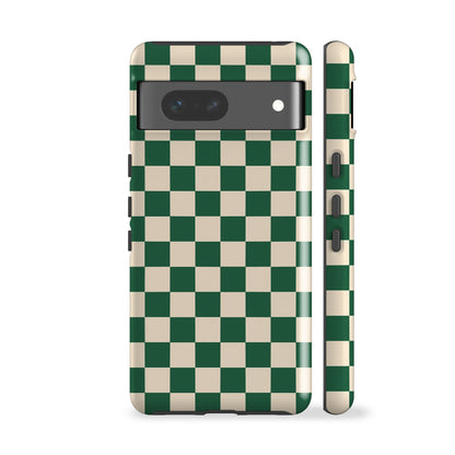 Green Hope Checkered Phone Case