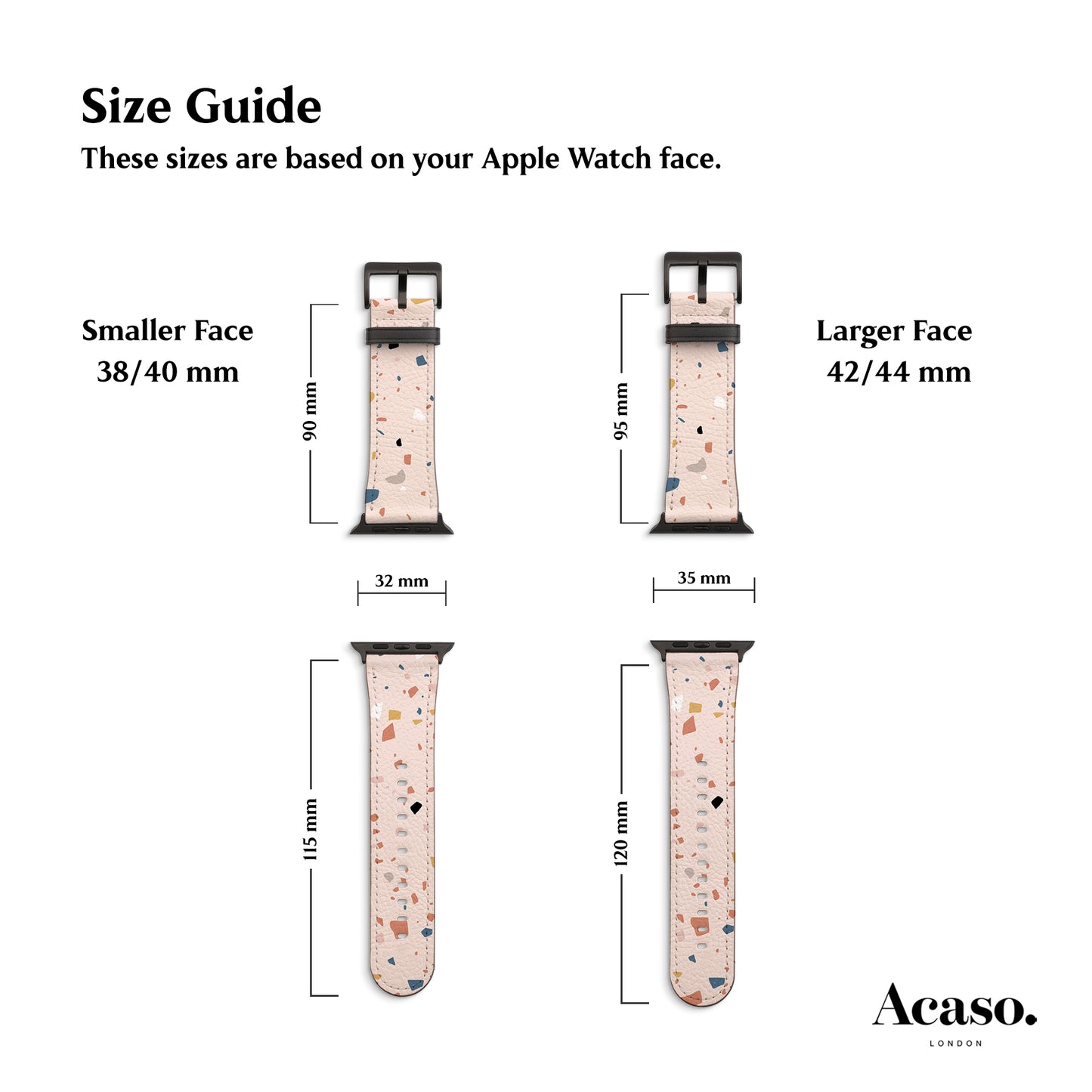 the size guide for the apple watch