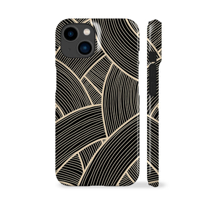 Japanese Line Art Black Phone Case