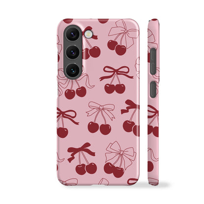 Pink Cherry Bow Phone Case