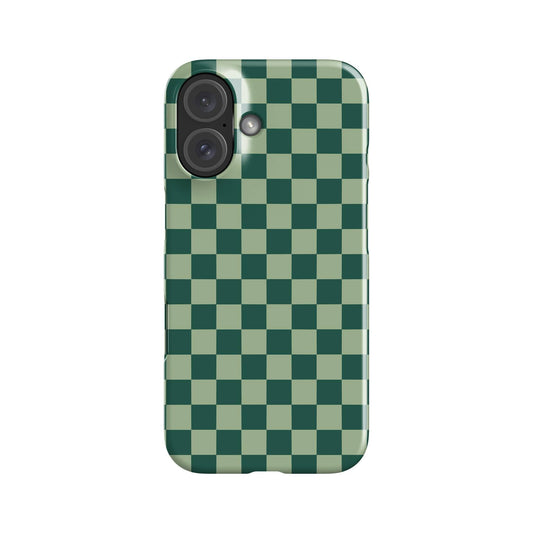 Dark Green Checkers Phone Case