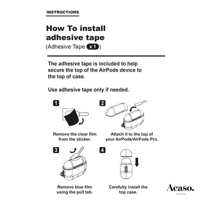 instructions for how to install adhesive tape