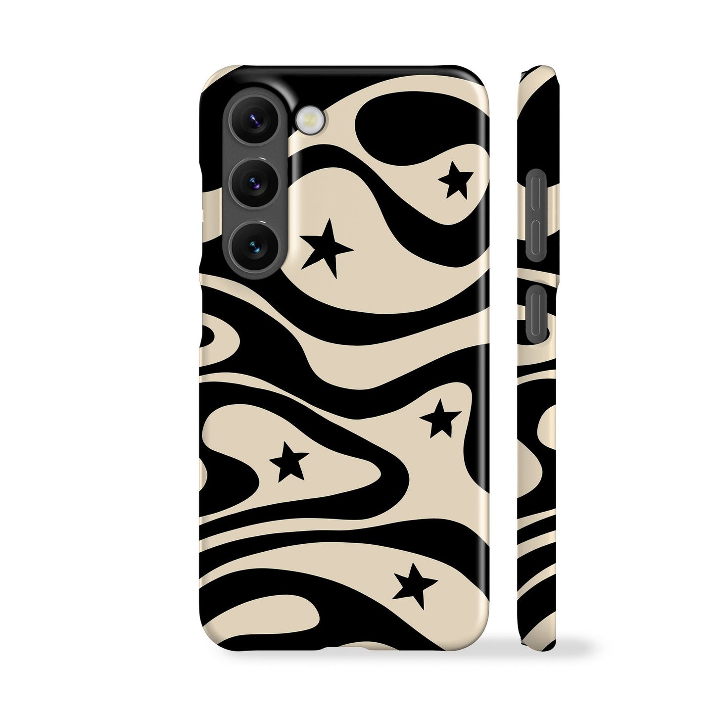 Wavy Stars Black Phone Case