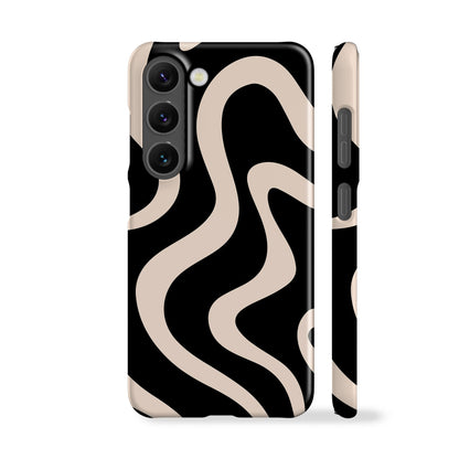 Minimal Wave Black Phone Case