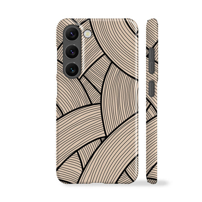 Japanese Line Art Beige Phone Case