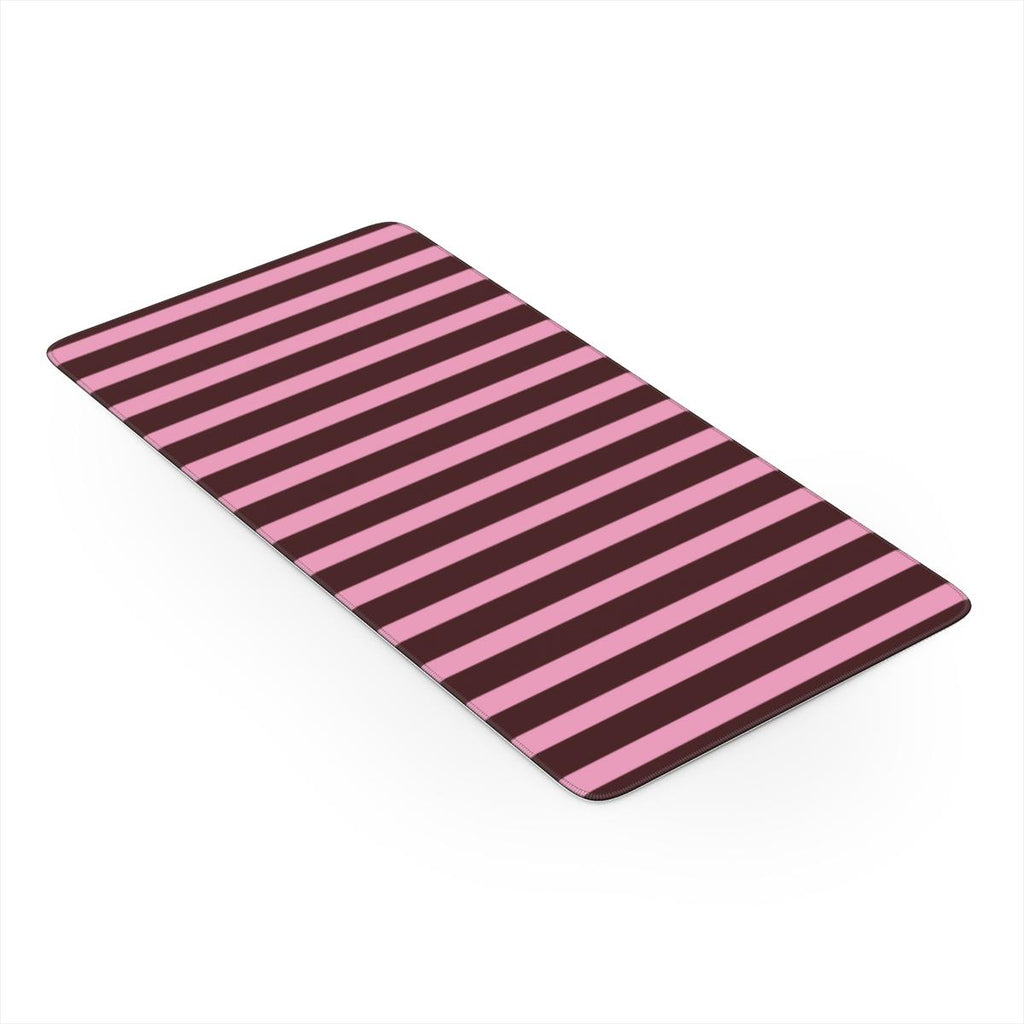 Spring Maroon Stripes Desk Mat