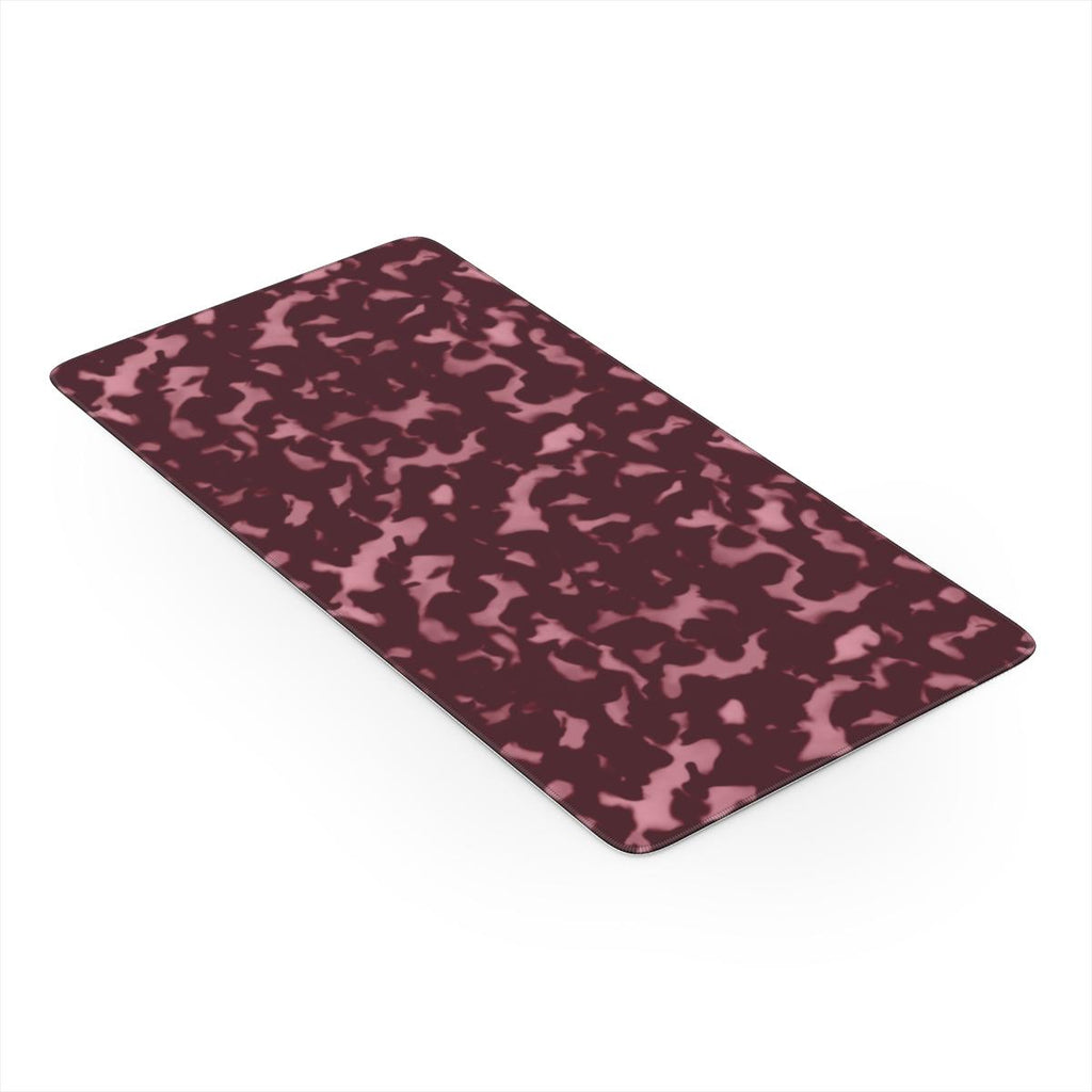 Wavy Pink Maroon Tortoise Desk Mat
