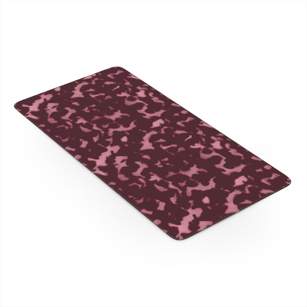 Wavy Pink Maroon Tortoise Desk Mat