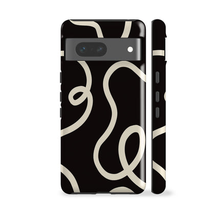 Ink Lines Black Phone Case