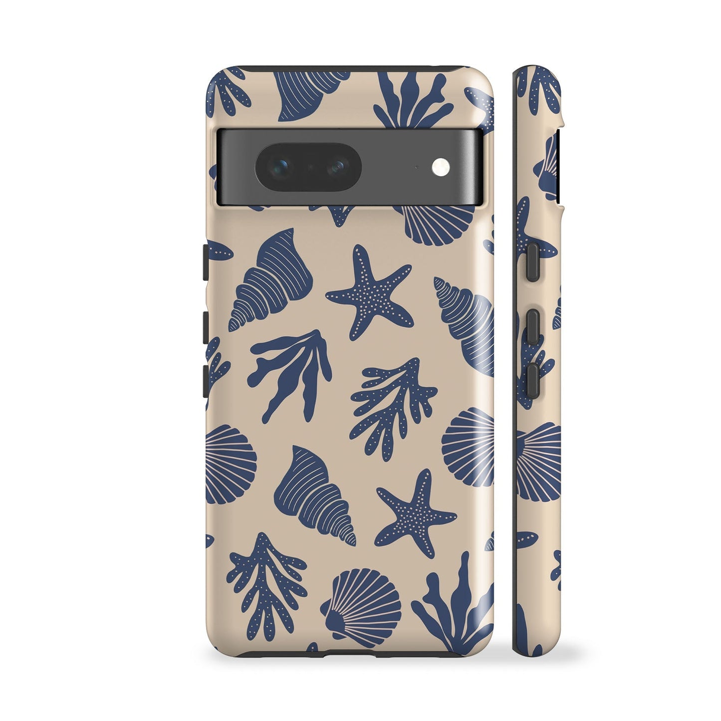 Corals and Shells Blue Phone Case