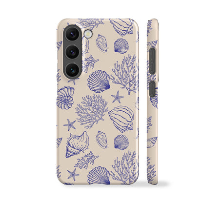 Vintage Shells Blue Phone Case