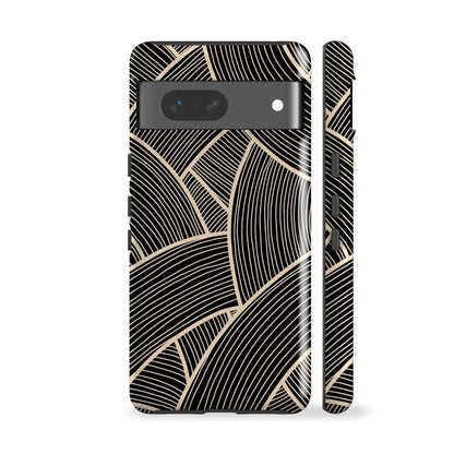 Japanese Line Art Black Phone Case