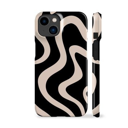 Minimal Wave Black Phone Case