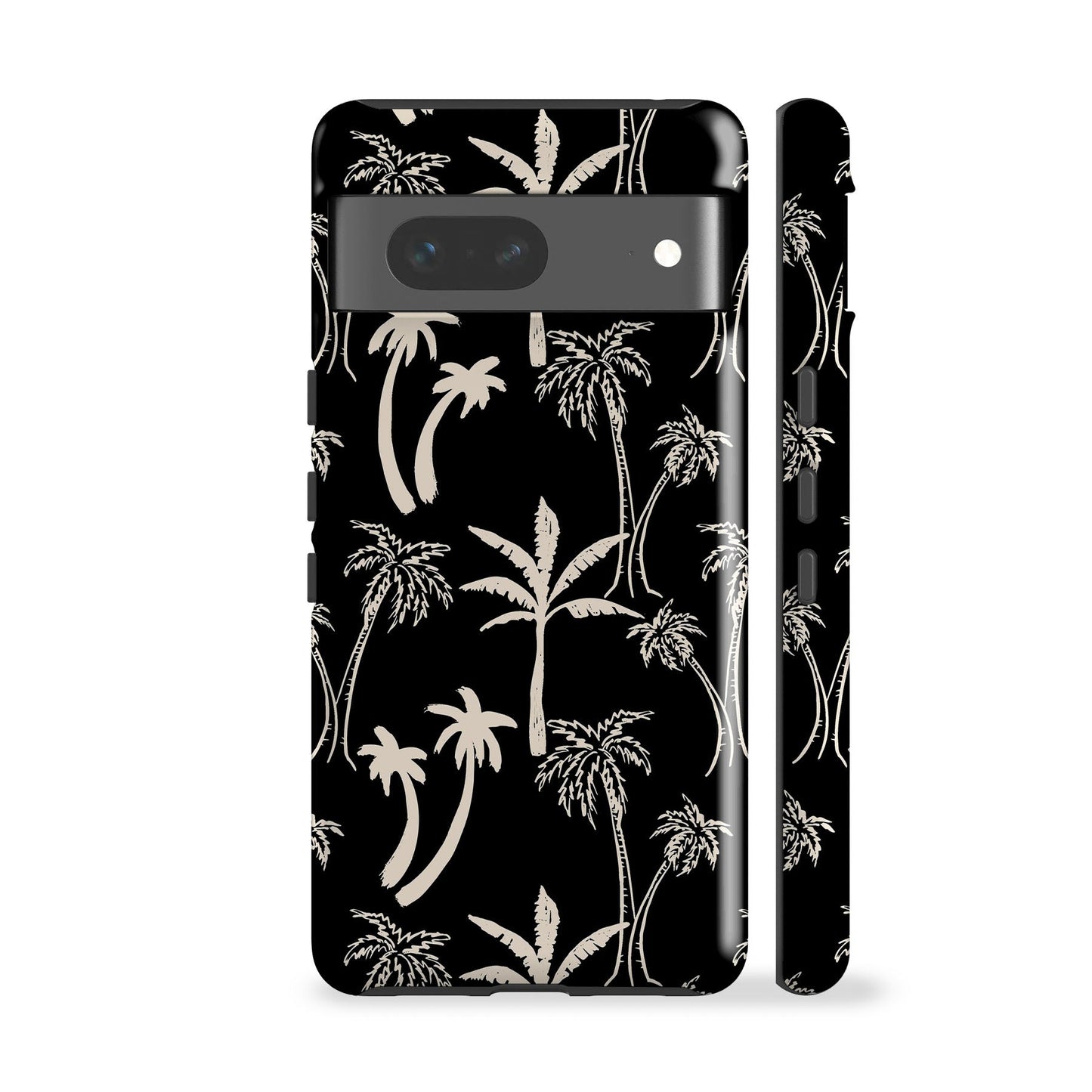 Black Mallorca Palm Trees Phone Case