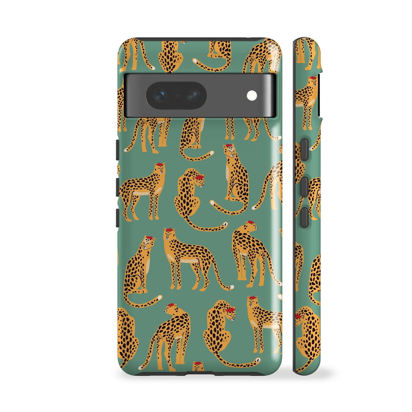 French Cheetah Malachite Phone Case