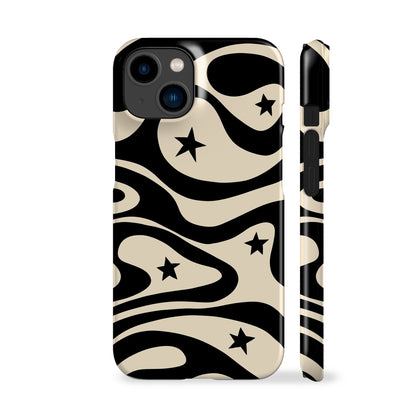 Wavy Stars Black Phone Case