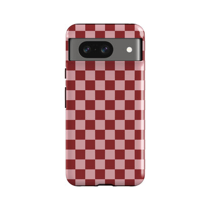 Bright Red Checkers Phone Case