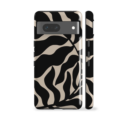 Abstract Black Leaf Phone Case