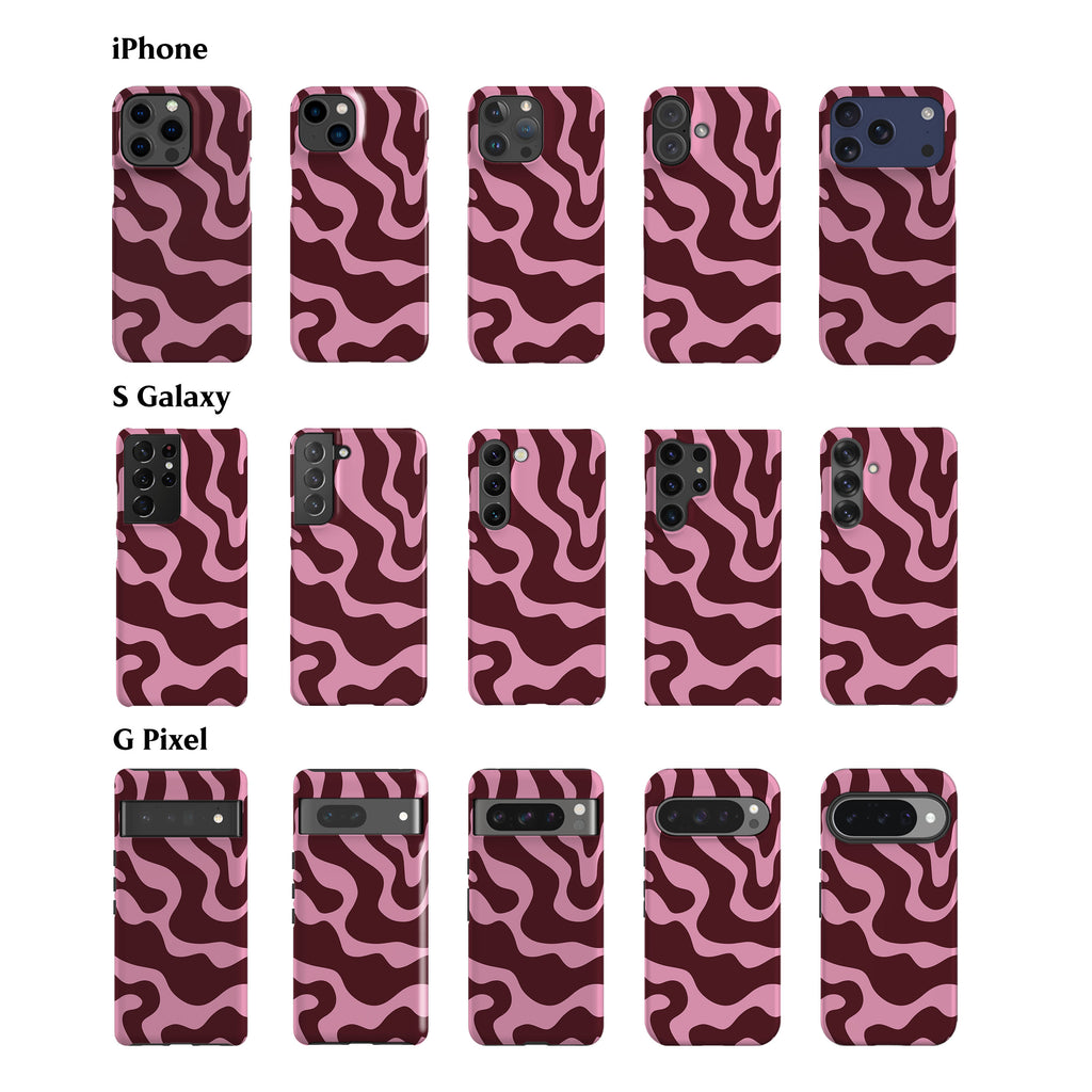 Abstract Pink Wave Phone Case