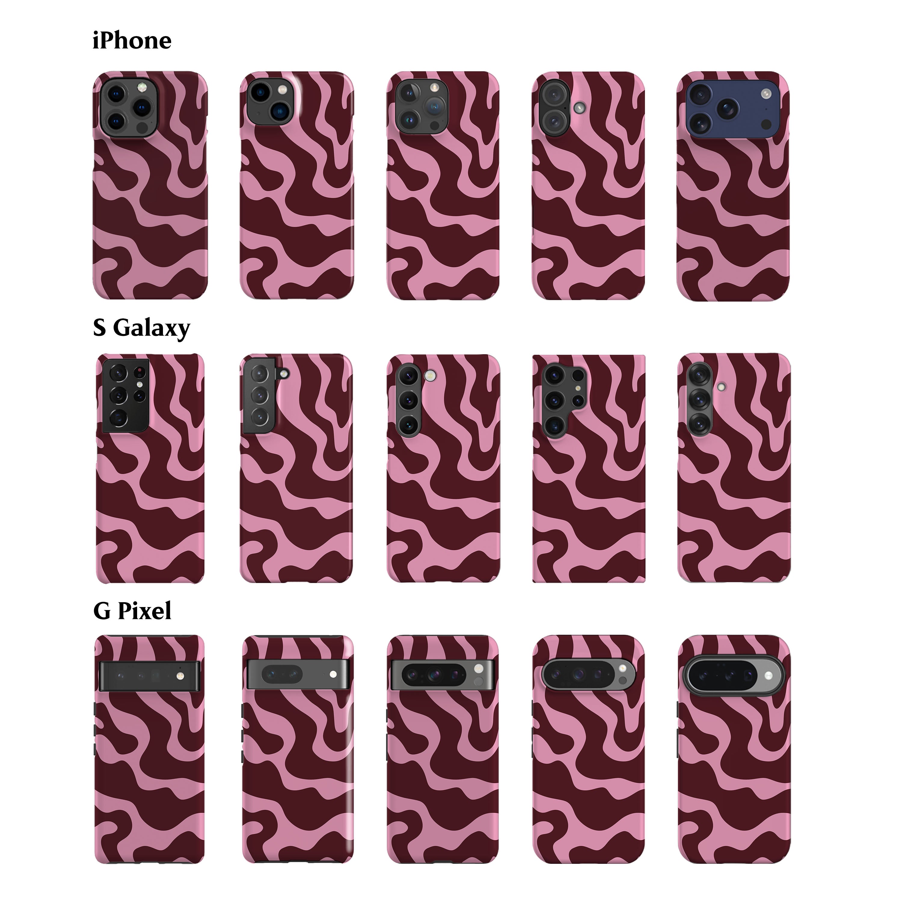 Abstract Pink Wave Phone Case