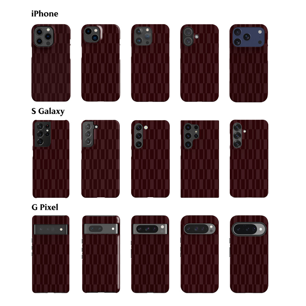 Abstract Chocolate Brown Check Phone Case