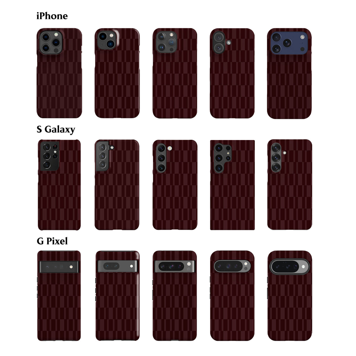 Abstract Chocolate Brown Check Phone Case
