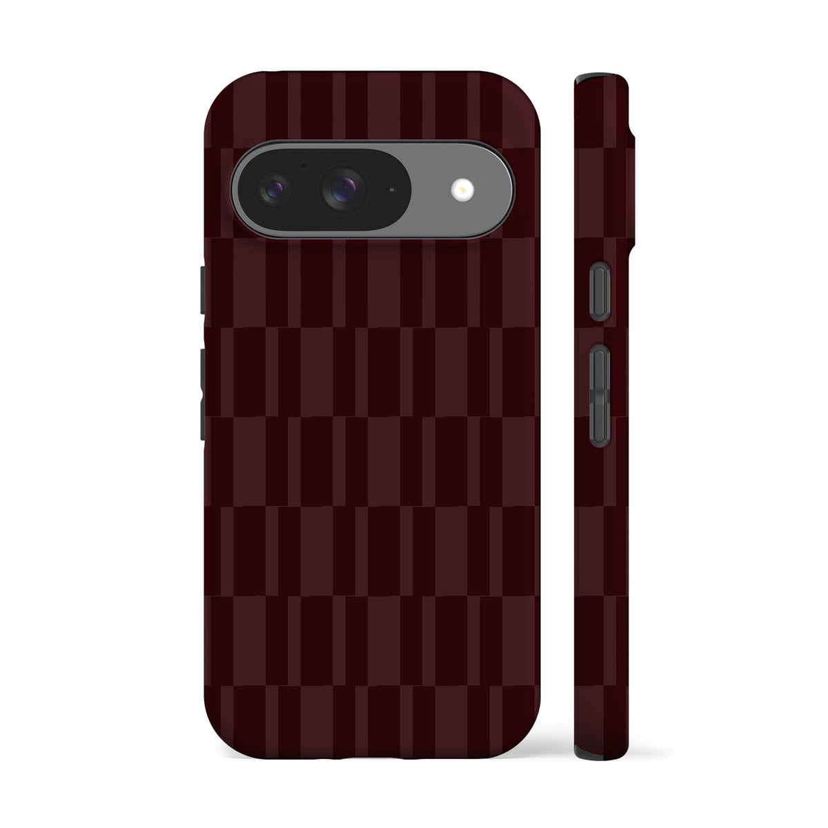 Abstract Chocolate Brown Check Phone Case