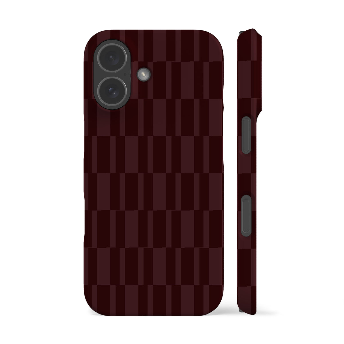 Abstract Chocolate Brown Check Phone Case