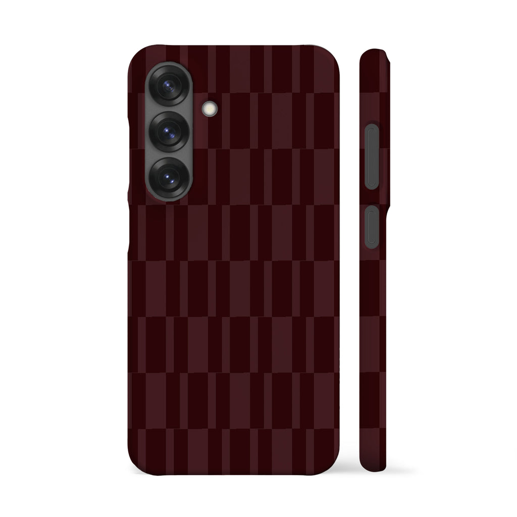 Abstract Chocolate Brown Check Phone Case