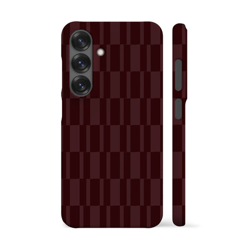 Abstract Chocolate Brown Check Phone Case