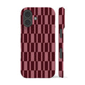 Abstract Rose Maroon Check Phone Case