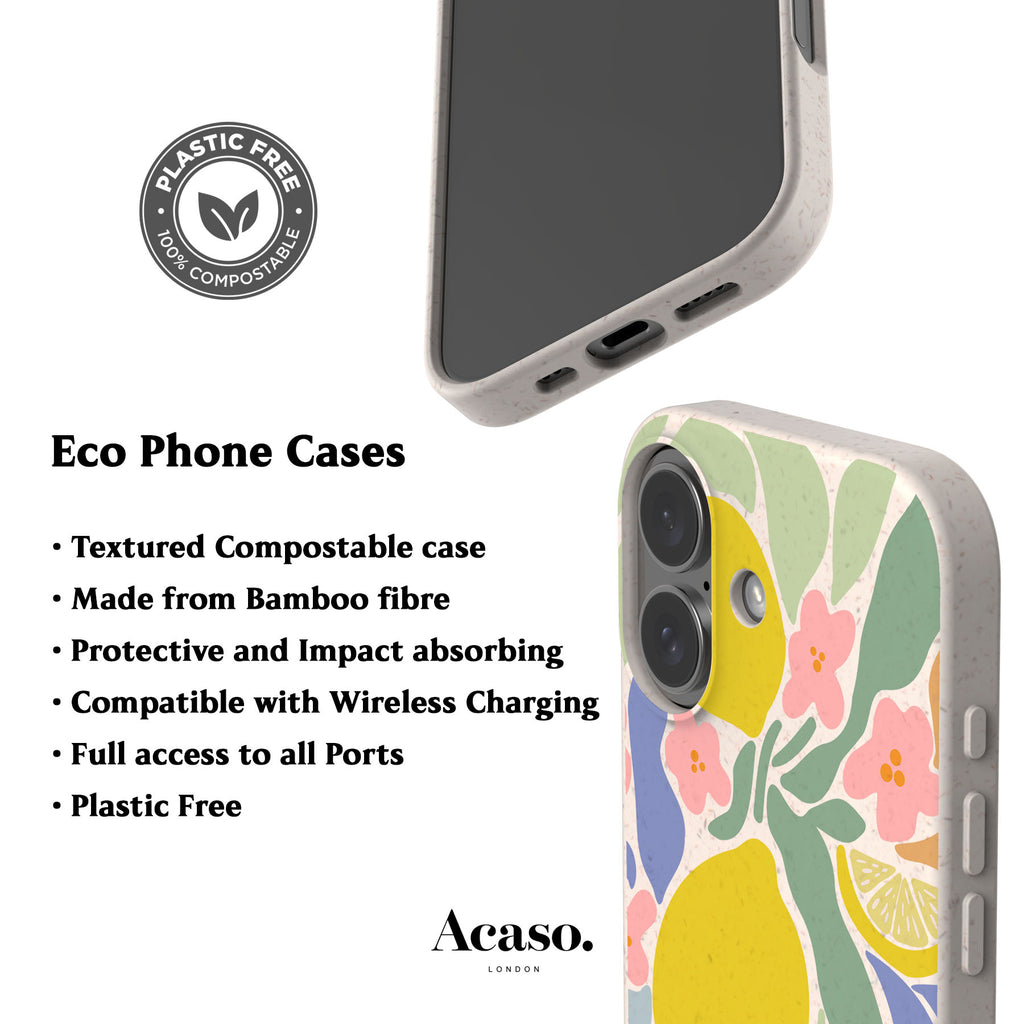 Abstract Lemons Eco-Friendly Phone Case
