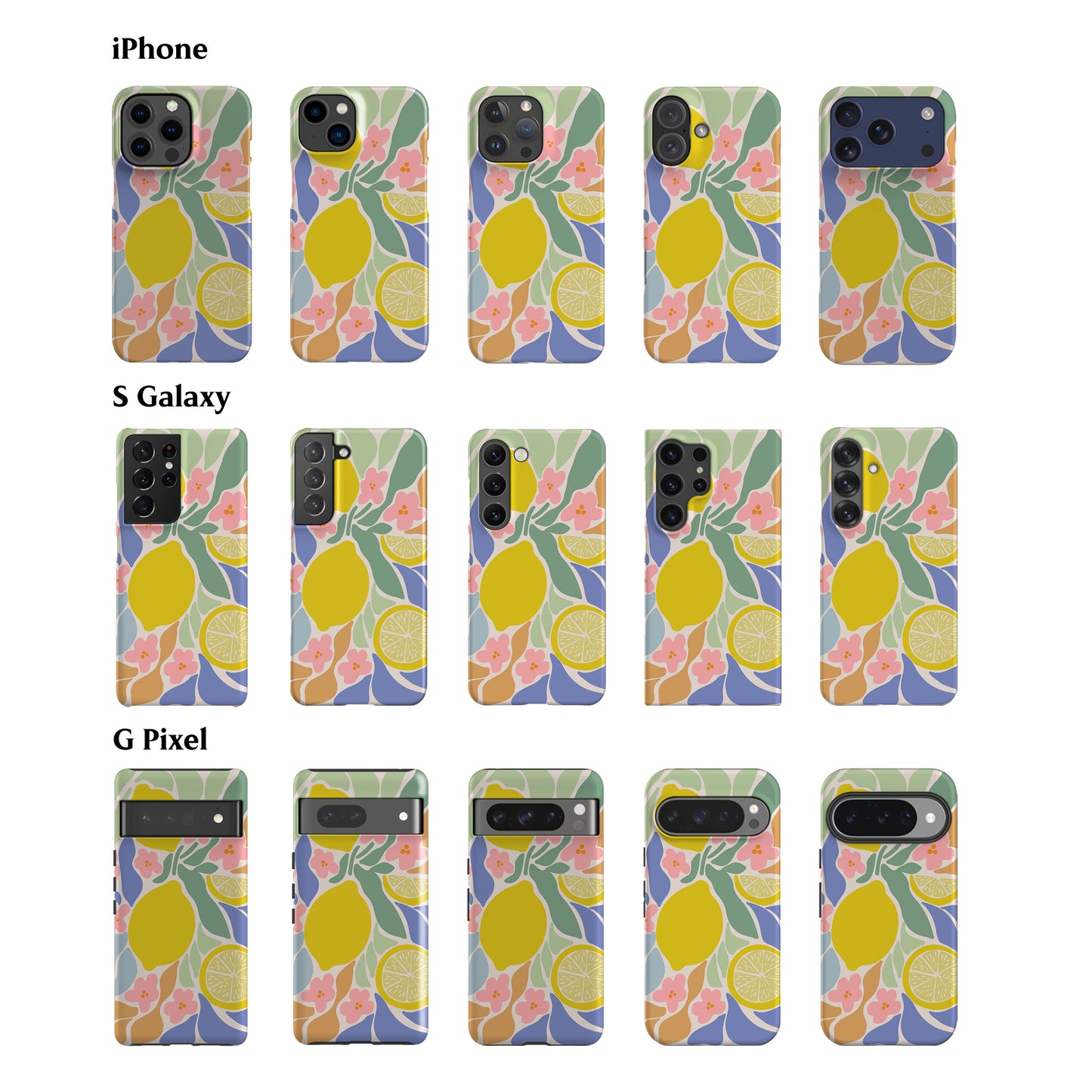 Abstract Lemon Phone Case