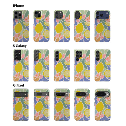 Abstract Lemon Phone Case