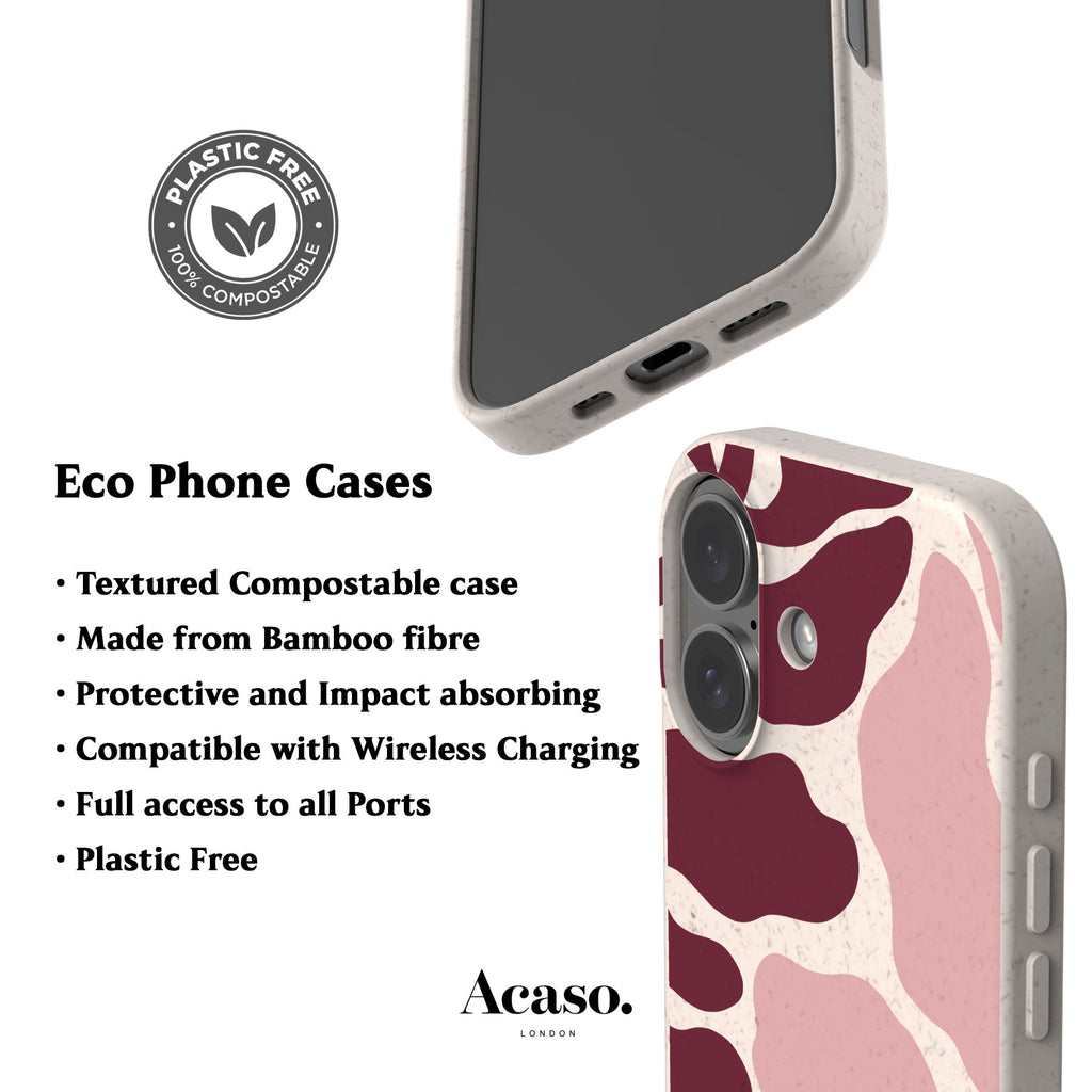 Pink Abstract Algae Eco-Friendly Phone Case