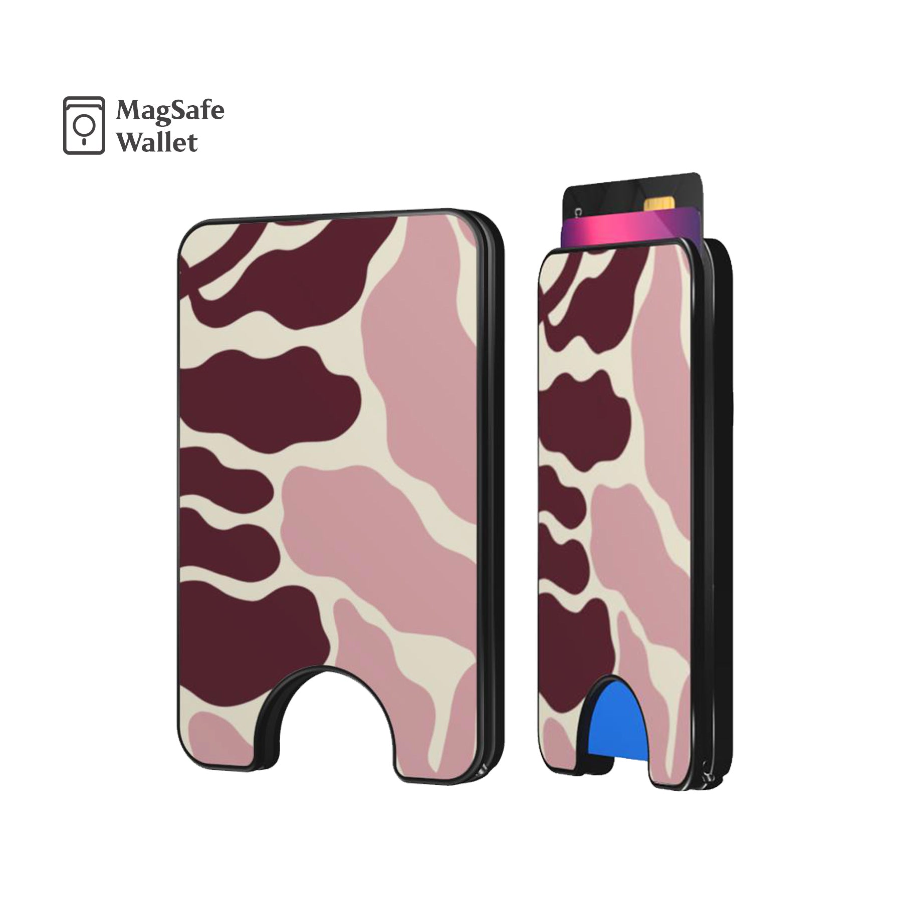 Abstract Pink Leafy Magnetic Phone Wallet