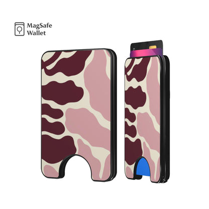 Abstract Pink Leafy Magnetic Phone Wallet