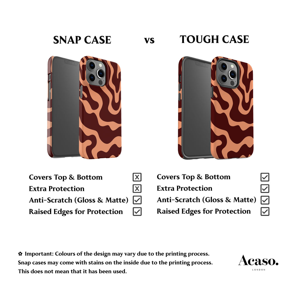 Abstract Peach Wave Phone Case