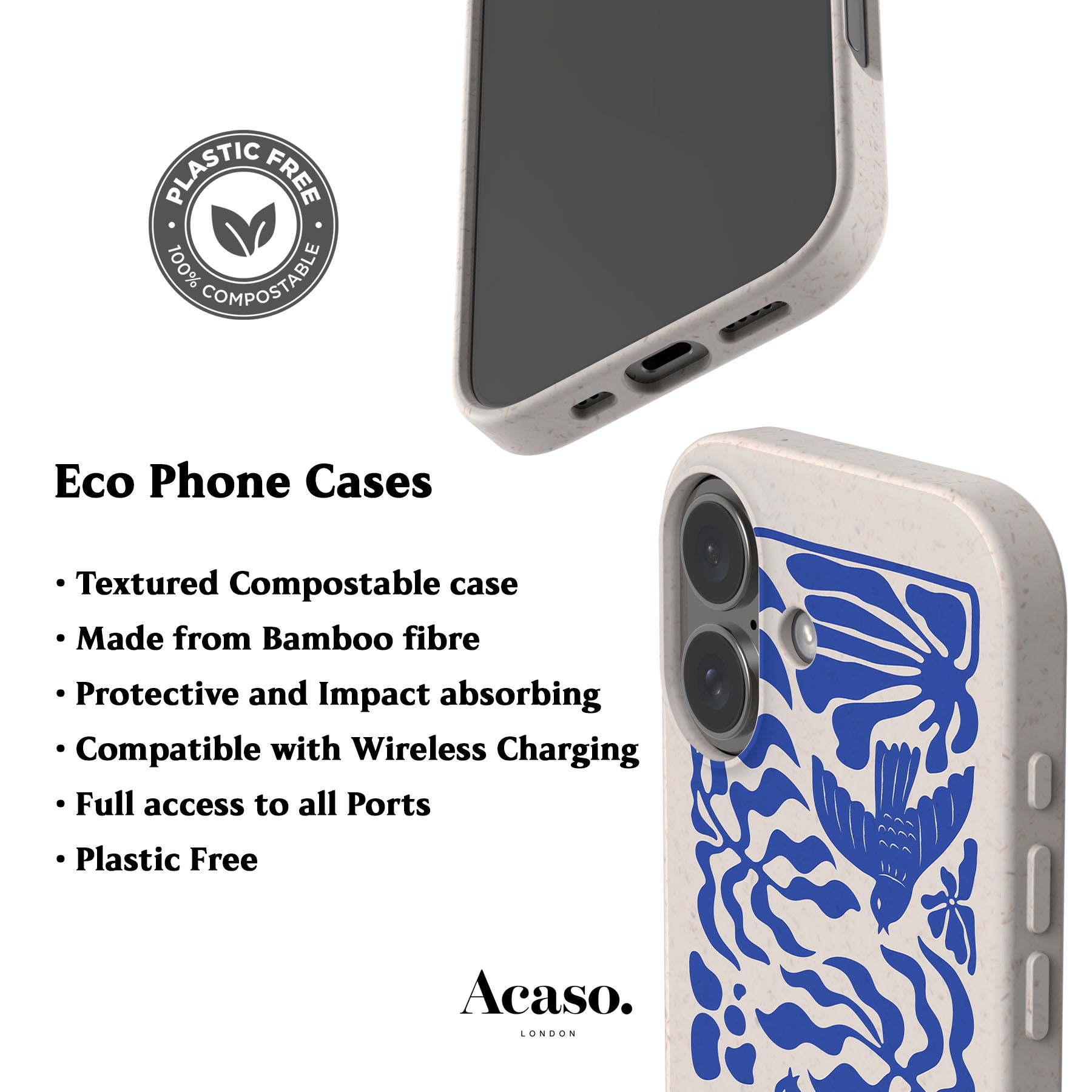 Abstract Swallows Eco-Friendly Phone Case