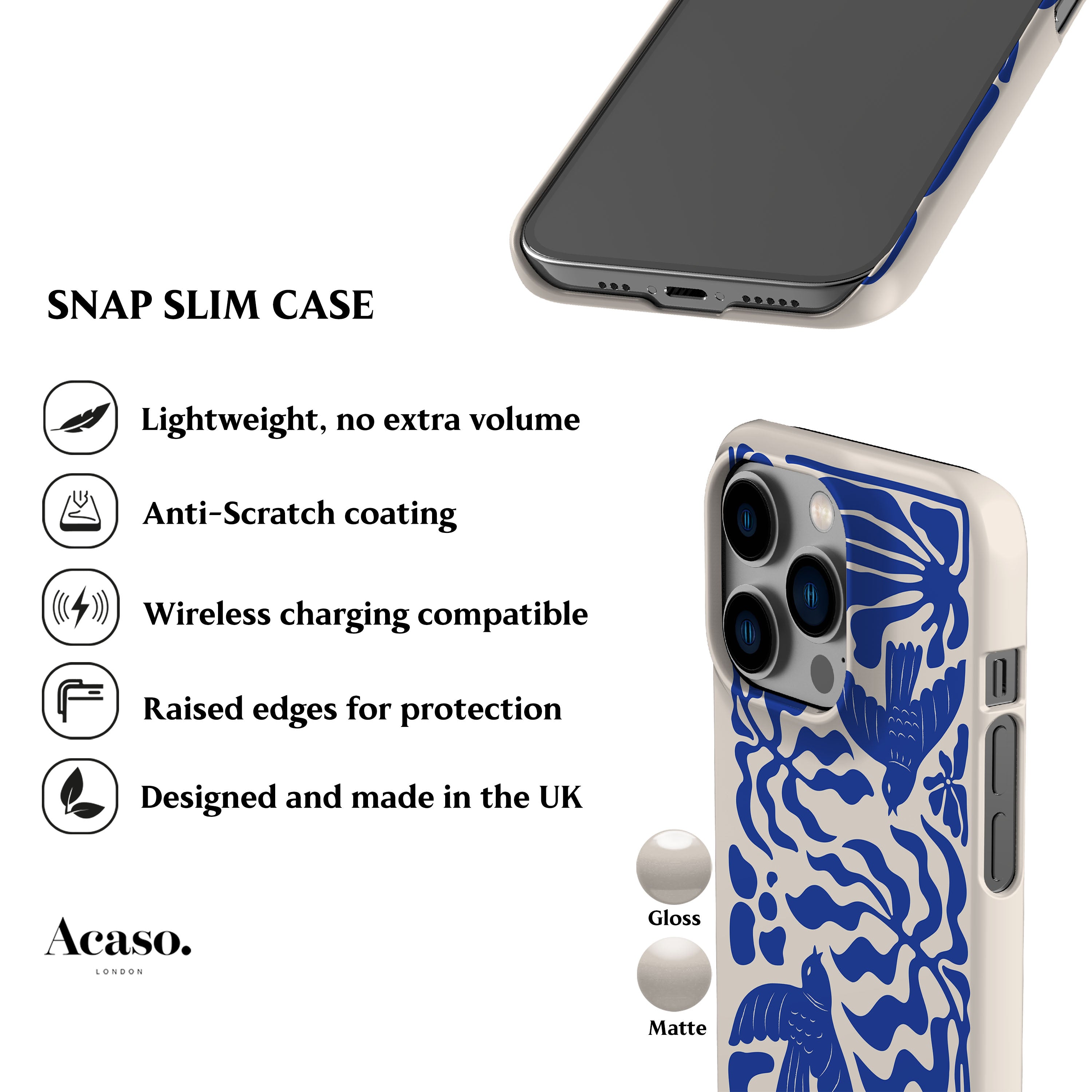 Swallows Blue Phone Case