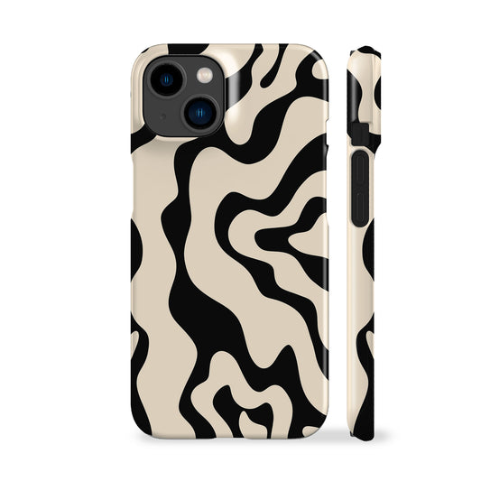 Abstract Wavy Black Phone Case