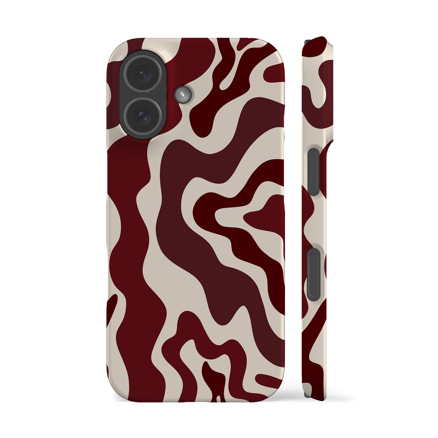 Abstract Wavy Burgundy Phone Case