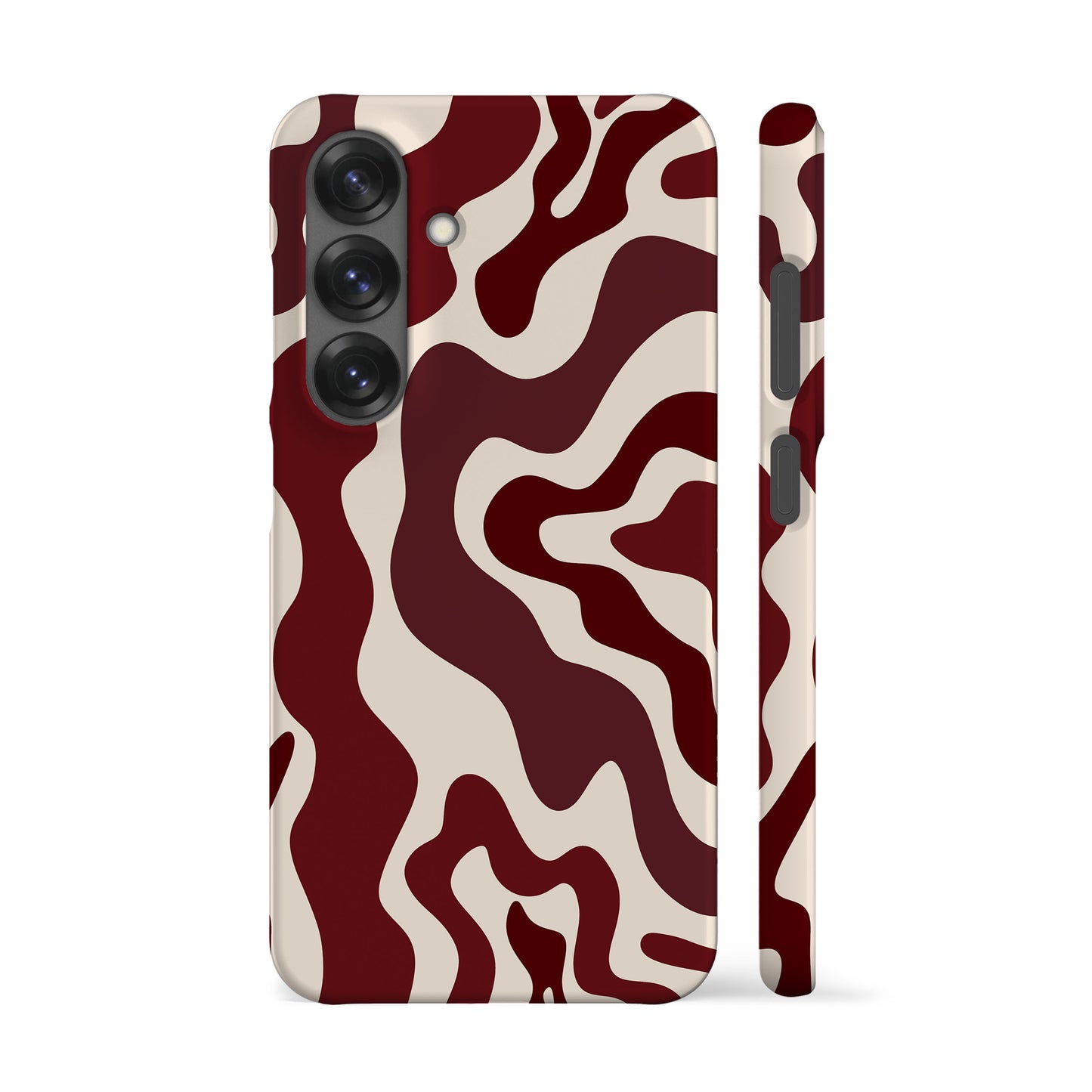 Abstract Wavy Burgundy Phone Case