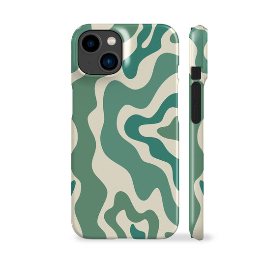 Abstract Wavy Green Phone Case