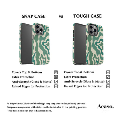 Abstract Wavy Green Phone Case