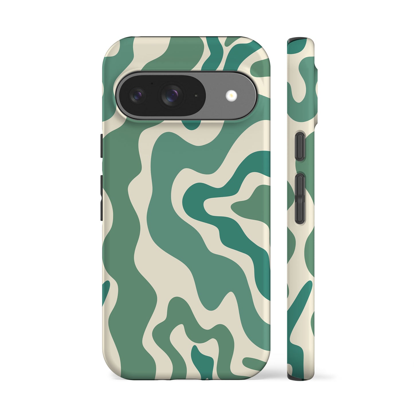 Abstract Wavy Green Phone Case