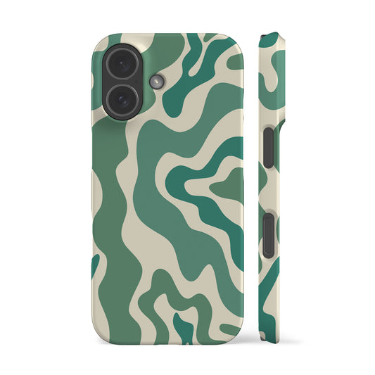 Abstract Wavy Green Phone Case
