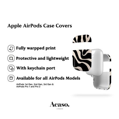 Abstract Zebra AirPods Case Cover