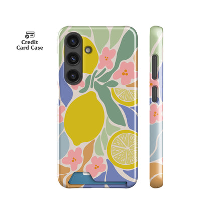 Abstract Lemons Card Case