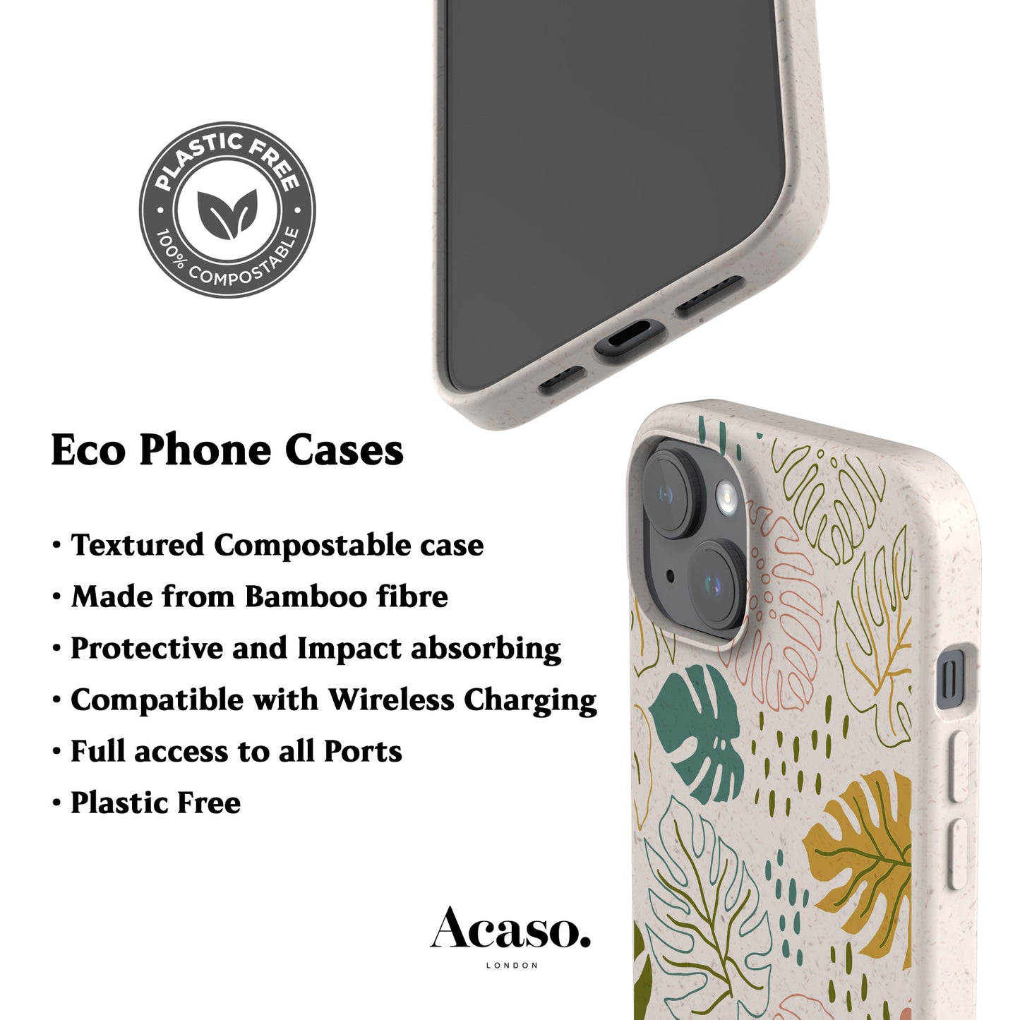 Abstract Monstera Eco-Friendly Phone Case